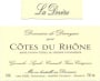 Domaine de Dionysos Cotes du Rhone la Deveze 2010 Front Label