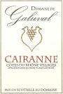 Domaine Galuval Cairann Cotes du Rhone Villages 2013 Front Label