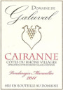 Domaine Galuval Cairann Cotes du Rhone Villages 2011 Front Label