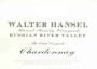 Walter Hansel Estate Chardonnay 2010 Front Label