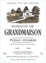 Domaine de Grandmaison Pessac-Leognan 2013 Front Label