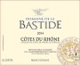 Domaine de la Bastide Cotes du Rhone Blanc 2014 Front Label