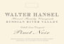 Walter Hansel Cahill Lane Vineyard Pinot Noir 2012 Front Label