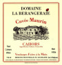 Domaine de La Berangeraie Cuvee Maurin Cahors 2014 Front Label