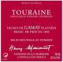Domaine de la Charmoise Touraine Vinifera Gamay 2012 Front Label
