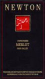 Newton Merlot Unfiltered 1993 Front Label