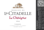 Domaine de la Citadelle Luberon Le Chataignier Cuvee Blanc 2014 Front Label