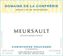 Domaine de la Confrerie Meursault 2012 Front Label