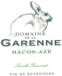 Domaine de La Garenne Macon Aze Blanc 2015 Front Label