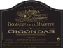 Domaine de La Mavette Gigondas 2009 Front Label