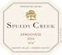 Speedy Creek Winery Sangiovese 2014  Front Label