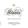 Waters Reserve Cabernet Sauvignon 2010 Front Label