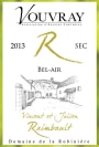 Domaine De La Robiniere Bel Air Sec 2013 Front Label