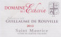 Domaine De L'Echevin Cotes du Rhone Villages Saint Maurice Guillaume de Rouville 2012 Front Label