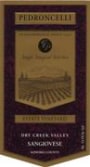 Pedroncelli Dry Creek Sangiovese 1997 Front Label
