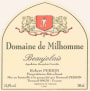 Domaine de Milhomme Beaujolais 2014 Front Label