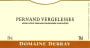 Domaine Debray Pernand Vergelesses Blanc 2012 Front Label
