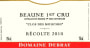Domaine Debray Beaune Clos des Mouches Premier Cru 2010 Front Label