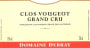 Domaine Debray Clos Vougeot Grand Cru 2010 Front Label