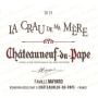 Mayard Chateauneuf-du-Pape La Crau de Ma Mere 2015 Front Label