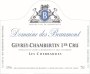 Domaine des Beaumont Gevrey-Chambertin Les Cherbaudes Premier Cru 2014 Front Label