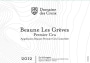 Domaine des Croix Beaune Les Greves Premier Cru 2012 Front Label