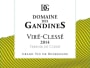 Domaine des Gandines Vire Clesse Terroir de Clesse 2014 Front Label