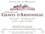 Domaine des Graves d'Ardonneau Cotes de Bordeaux Cuvee Prestige 2014 Front Label