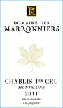 Domaine des Marronniers Chablis Montmains Premier Cru 2011 Front Label