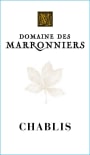 Domaine des Marronniers Chablis 2014 Front Label