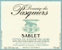 Domaine des Pasquiers Cotes du Rhone Villages Sablet 2009 Front Label