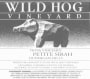 Wild Hog Nova Vineyard Petite Sirah 2011 Front Label