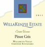 WillaKenzie Estate Estate Grown Pinot Gris 2011 Front Label