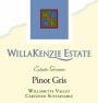 WillaKenzie Estate Estate Grown Pinot Gris 2012 Front Label