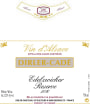 Domaine Dirler-Cade Edelzwicker Reserve 2010 Front Label