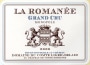 Domaine du Comte Liger-Belair La Romanee Grand Cru 2006 Front Label