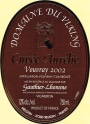 Domaine du Viking Vouvray Cuvee Aurelie 2002 Front Label