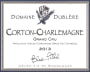 Domaine Dublere Corton-Charlemagne Grand Cru 2013 Front Label