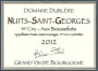 Domaine Dublere Nuits-Saint-Georges Aux Bousselots Premier Cru 2012 Front Label