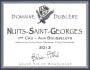 Domaine Dublere Nuits-Saint-Georges Aux Bousselots Premier Cru 2013 Front Label