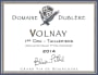 Domaine Dublere Volnay Taille Pieds Premier Cru 2014 Front Label