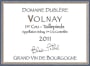 Domaine Dublere Volnay Taille Pieds Premier Cru 2011 Front Label