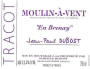 Domaine Dubost Moulin-a-Vent En Brenay 2013 Front Label