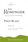 Domaine Eric Rominger Alsace Pinot Blanc 2012 Front Label
