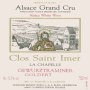 Dom. Ernest Burn Clos Saint Imer La Chapelle Goldert Gewurztraminer 2010 Front Label