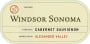 Windsor Sonoma Alexander Valley Cabernet Sauvignon 2009 Front Label