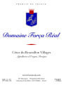 Domaine Forca Real Cotes du Roussillon Villages 2013 Front Label