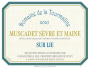 Domaine Gadais Pere & Fils Muscadet Sevre et Maine Domaine de la Tourmaline Sur Lie 2010 Front Label