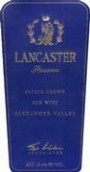 Lancaster Meritage Reserve 1998 Front Label