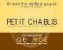 Domaine George Petit Chablis 2012 Front Label